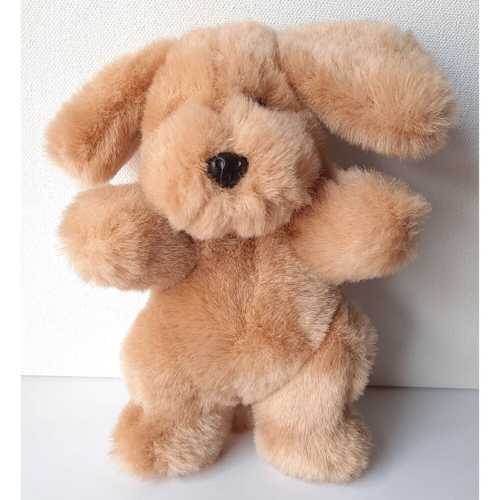 GUND Vintage Tan Puppy Dog Plush Stuffed Animal Soft Toy